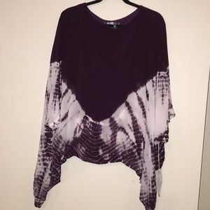 ❗️Medium❗️Skeleton flowy chiffon top in Plum